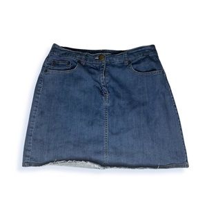 denim mini skirt